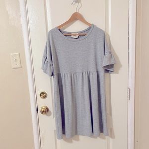 Ruffle sleeve babydoll dress